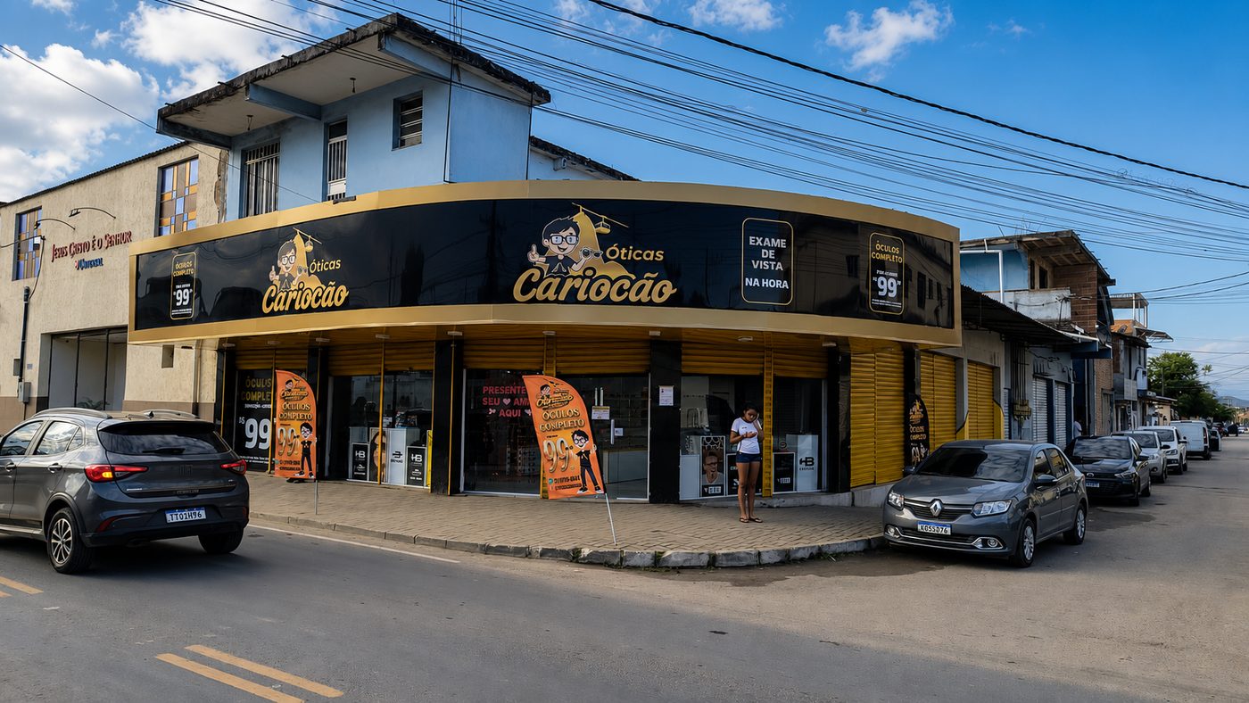 Fachada da Óticas Cariocão em Heliópolis